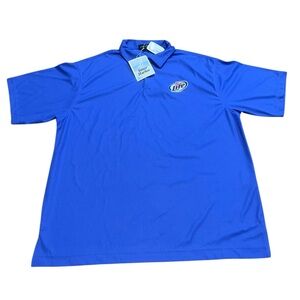 VTG Mens Miller Lite Polo Shirt Blue Size 2XL Waffle Inner Harbor NWT